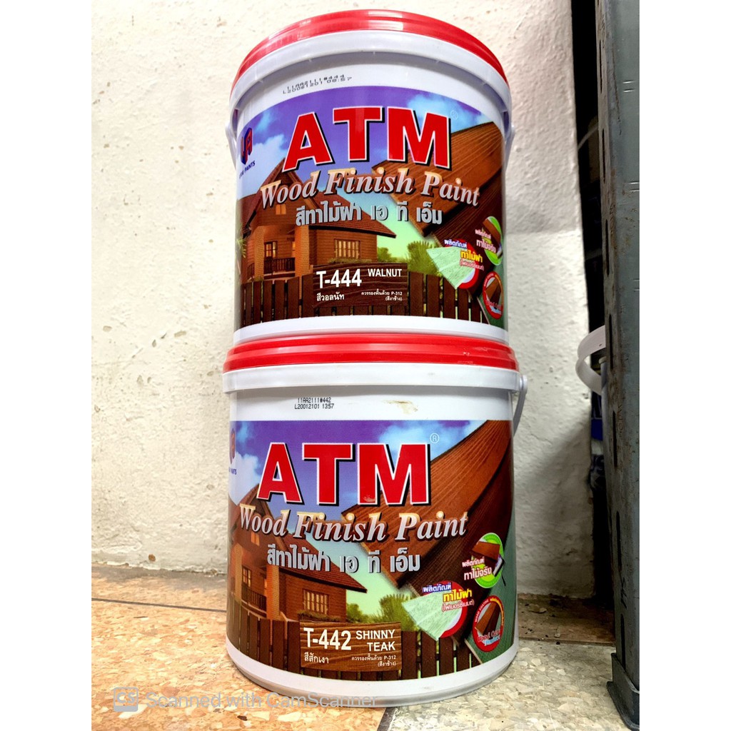 สีทาไม้ฝา ไฟเบอร์ซิเมนต์  ATM ขนาด 3.75 ลิตร