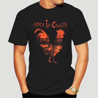 เสื้อยืดผ้าฝ้ายพิมพ์ลายขายดี เสื้อยืดคอกลม ผ้าฝ้าย พิมพ์ลาย Alice In Chains Rooster Schmutz - Neu Und Offiziell สําหรับผ