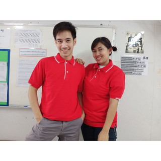 เสื้อโปโลสีแดง POLO เสื้อโปโลคอปก เสื้อโปโล J&amp;T เสื้อโปโลทำงาน