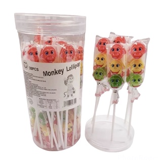 🐵 อมยิ้มรูปลิง Monkey Lollipop 15g x 30pcs