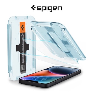 Spigen ฟิล์มกระจกนิรภัยกันรอยหน้าจอ จัดตําแหน่งอัตโนมัติ สําหรับ iPhone 14 Plus 13 Pro Max GLAS.tR EZ (2 แพ็ก)