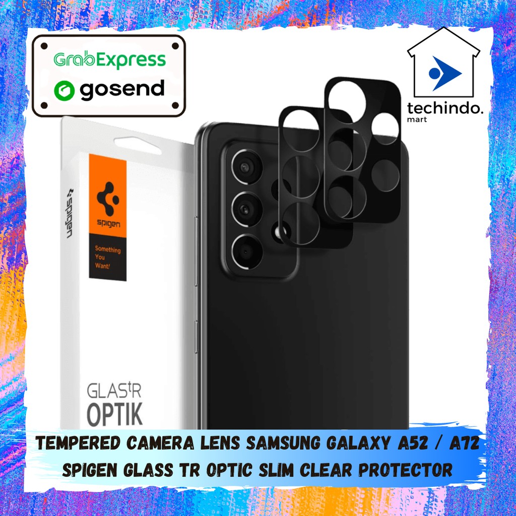 เลนส์กล้องนิรภัย Samsung Galaxy A52 A52S A72 Spigen Glass tR Optic Slim Clear Protector