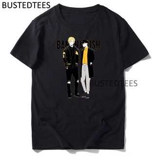 T-shirt  เสื้อยืดลําลอง แขนสั้น คอกลม พิมพ์ลายกราฟฟิค BANANA FISH สไตล์ฮาราจูกุ แฟชั่นฤดูร้อน สําหรับผู้ชายS-5XL