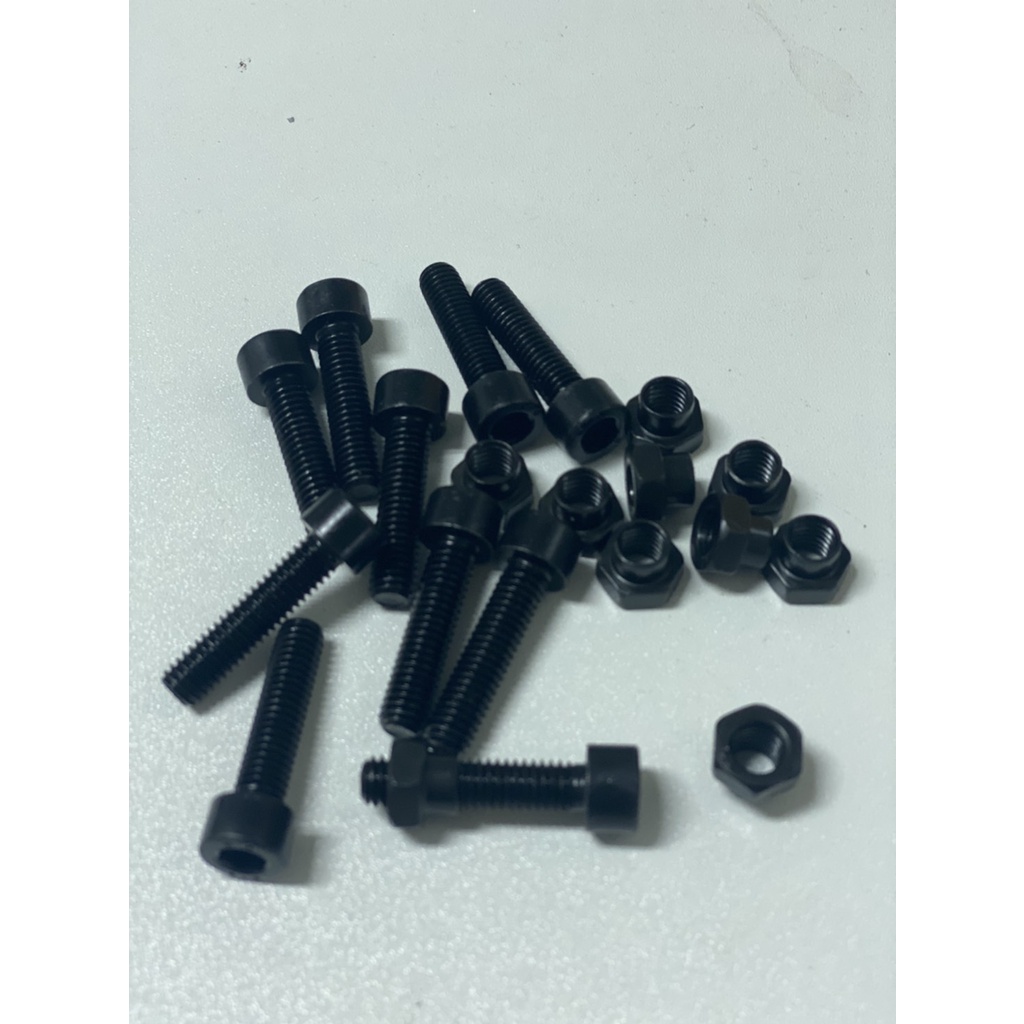 ฺBolt & Nut M6 for metal joint, น๊อตตัวผู้ตัวเมียสำหรับข้อต่อ น๊อตสำหรับข้อต่อ bolt & nut M6x25 (10ชุด/แพ็ค)