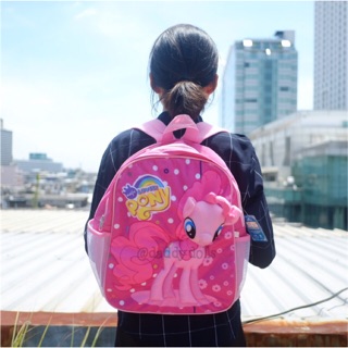 กระเป๋าเป้ Pinkie Pie สีชมพู My Little Pony มายลิตเติ้ลโพนี่ 15x12นิ้ว