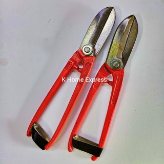 STAR กรรไกรตัดสังกะสี ตัดสังกะสี กรรไกรปากตรง Tin cutter Drop forged ขนาด 8 นิ้ว 250 มม.