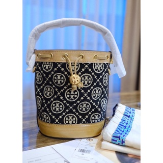 Tory Burch 88780 T Monogram Chenille Mini Bucket Bag