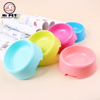 (Hi Pet) Pet bowl ชามให้อาหารสัตว์เลี้ยง สุนัข แมว ชามพลาสติก 【HS03】