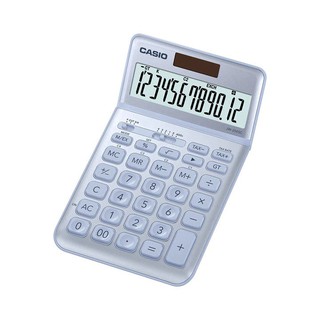 Casio Calculator เครื่องคิดเลข  คาสิโอ รุ่น  JW-200SC-BU แบบสีสัน ปรับหน้าจอได้ 12 หลัก สีฟ้า