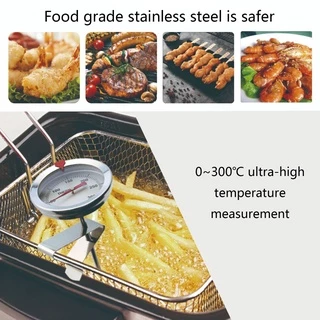คูล 0-300℃ เครื่องวัดอุณหภูมิน้ํามัน สเตนเลส สําหรับทอดลึก