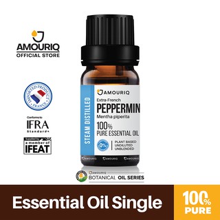 นํ้ามันหอมระเหยเปปเปอร์มินต์ ฝรั่งเศส บริสุทธิ์แท้ 100% กลั่นไอน้ำ Peppermint Essential Oil Steam-Distilled Pepermint