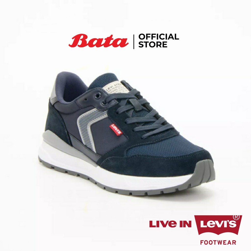 Bata Levi's Men's Lace up Sneakers รองเท้าผ้าใบสำหรับผู้ชาย รุ่น Oat สีน้ำเงินเข้ม 8219241