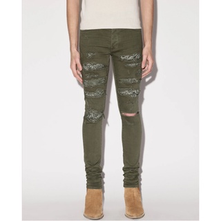 Newest AMIRI Olive Jeans Bandana Thrasher Jean Olive