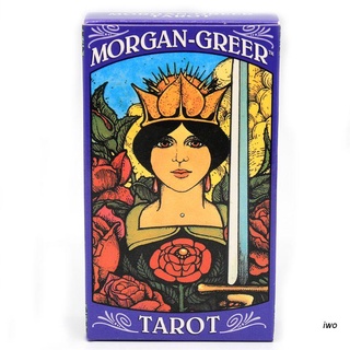 Iwo Morgan Greer Tarot 78 Cards เกมการ์ดของเล่นสําหรับครอบครัว