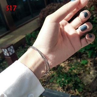 สร้อยข้อมือเงิน 925 รหัส S17 พร้อมส่ง 925