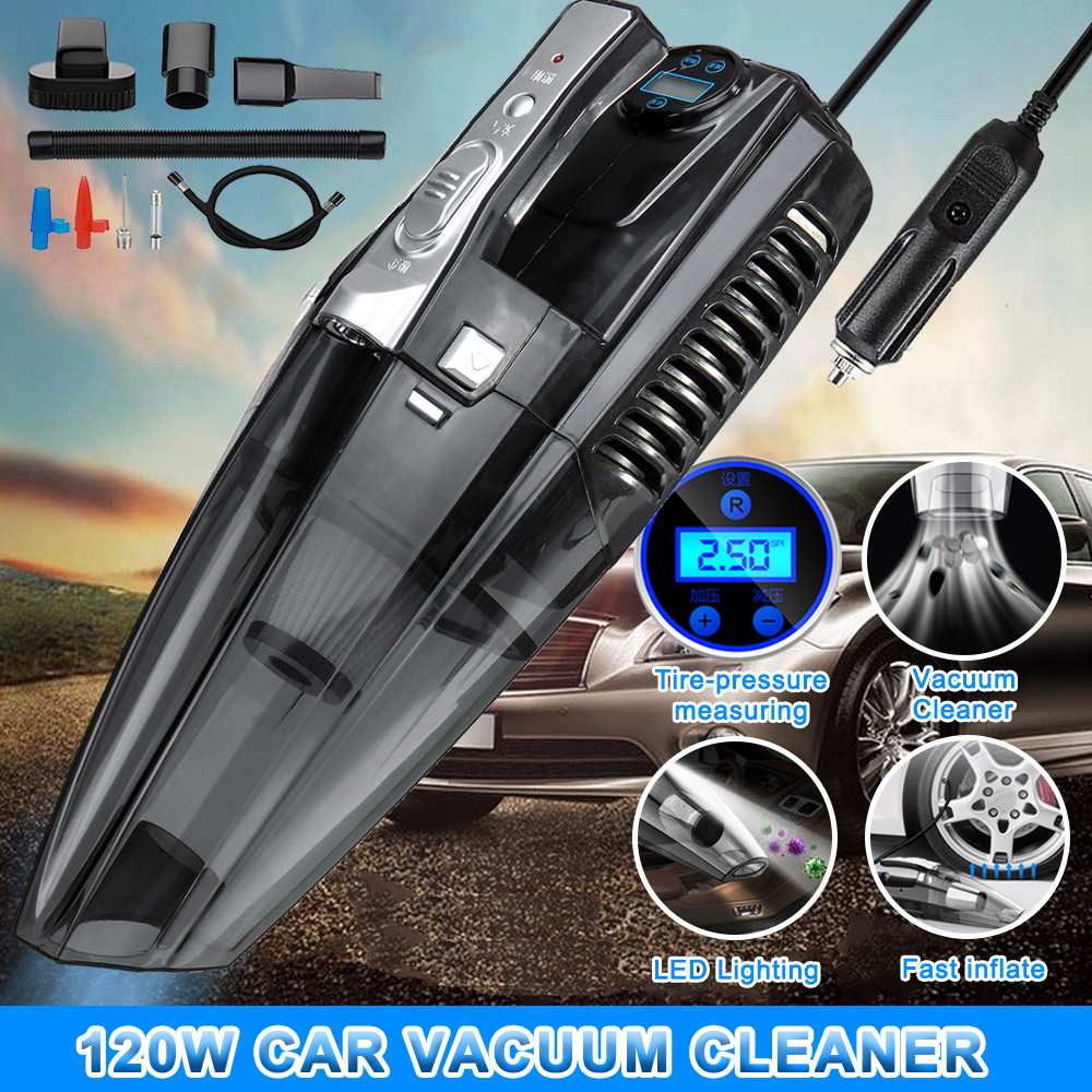 4 in 1 Multi Function Car Vacuum Cleaner Inflatable Pump 120W?with