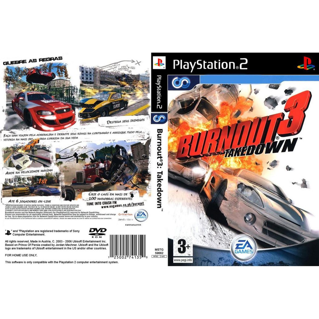 แผ่นเกมส์ PS2 (คุณภาพ) (ส่งไว) Burnout 3 Takedown [USA]