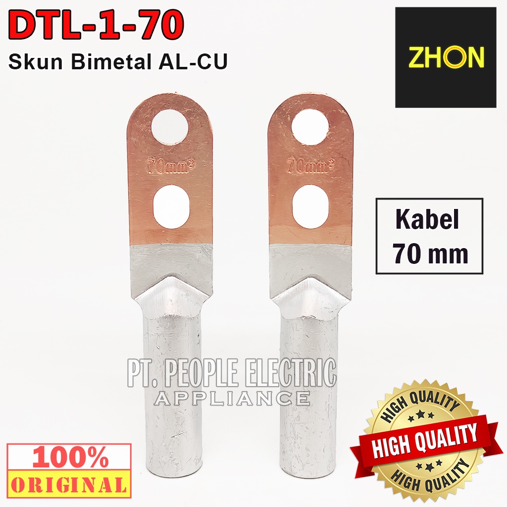 DTL-1-70mm BIMETAL AL-CU 2 HOLES