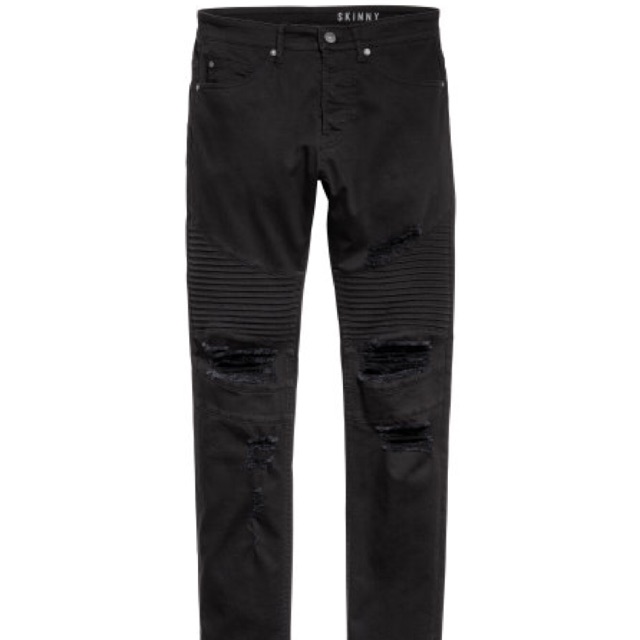 h&m skinny biker jeans