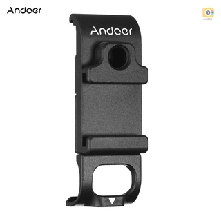 Andoer G9-6 ฝาครอบแบตเตอรี่กล้องแอคชั่น โลหะ ถอดได้ พร้อมเมาท์โคลด์ชู สกรู 1/4 นิ้ว อุปกรณ์เสริม แบบเปลี่ยน สําหรับ GoPro Hero 9