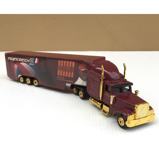 1/87 Trailer Ad Truck รุ่น American Truck Michael Schumacker F1 Champion 2004 France สีเลือดหมู (ยาว 23 cm)