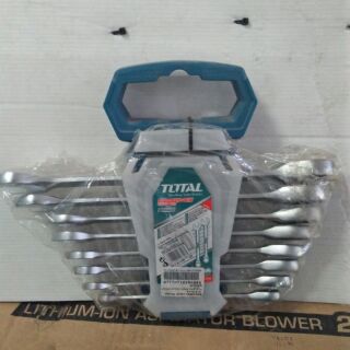 TOTAL ประแจปากตาย/แหวนฟรีข้าง8ตัว(8-19) RATCHET SPANNER SET 8 PCS/SET