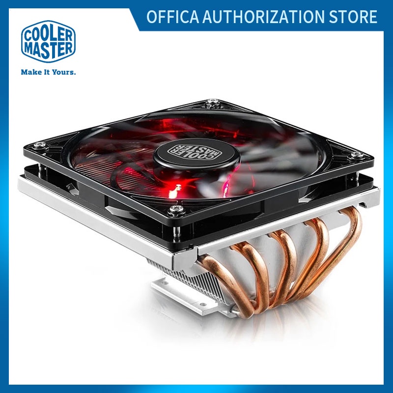 Cooler Master T520 CPU Radiator 5 Heat Pipe 12 CM LED Silent Fan For