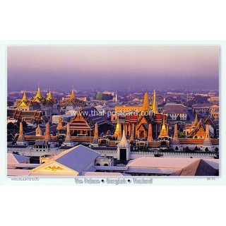 BK91 Postcard โปสการ์ด วัดพระแก้ว พระบรมหาราชวัง กรุงเทพมหานคร ประเทศไทย