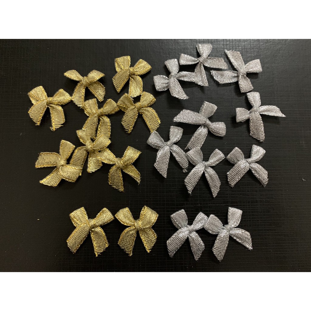 โบว์ทรายจิ๋ว สีเงิน&สีทอง ขนาด 7 มิล
