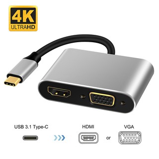 [W&amp;T] อะแดปเตอร์แปลง USB 3.1 Type C เป็น 4K HDMI VGA Hub สําหรับ Macbook Air Pro Laptop