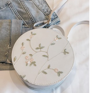 พร้อมส่ง กระเป๋าสะพายข้าง กระเป๋าแฟชั่น ลายดอกไม้