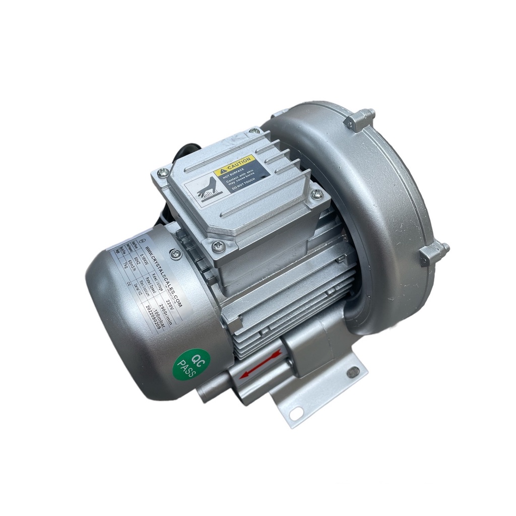 พัดลมโบรเวอร์เป่าอากาศ และ ดูดอากาศ Ring Blower CTA 180 220 V ขนาด 1/4 แรงม้าใช้เติมอากาศในบ่อ เพาะเลี้ยงสัตว์น้ำ