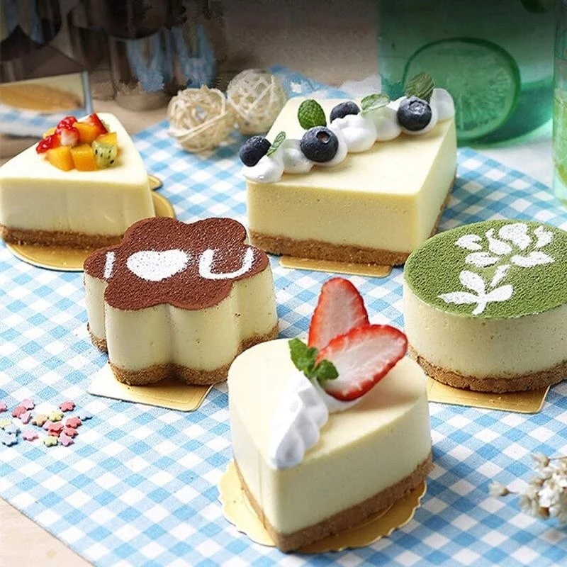 แม่พิมพ์ทําซูชิ เค้ก สเตนเลส โอนิกิริ / แม่พิมพ์ตัด รูปหัวใจ ดอกไม้ ทรงกลม พร้อมแผ่นกด / ของหวาน สําหรับครอบครัว สร้างสรรค์ DIY เครื่องมืออบขนม - รูปที่ 2