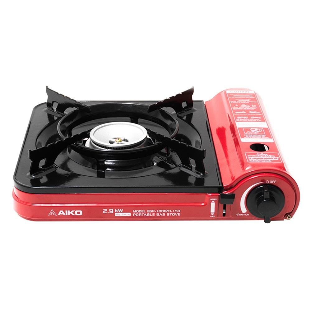 gas stove GAS STOVE PINIC AIKO EGP-1000 RED Kitchen appliances Kitchen equipment เตาแก๊ส เตาแก๊สปิกนิก AIKO EGP-1000_Red