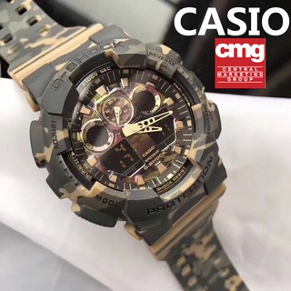 นาฬิกา Casio กีฬา g-shock กันน้ำและกันกระแทกป้องกันสนามแม่เหล็ก GA-100CM-5A แฟชั่นผู้ชาย