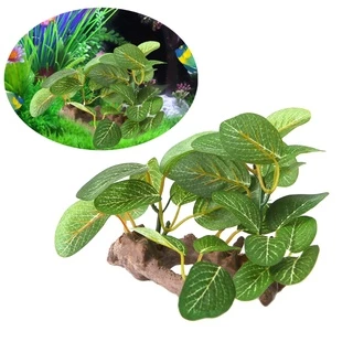 Ran ภูมิทัศน์ตู้ปลา Driftwood พร้อมพืชประดิษฐ์เรซิ่น Driftwood สาขา
