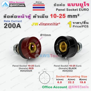 JW ข้อต่อ 10-25mm ยูโร ราคา ต่อ 1 ชิ้น Panel Sock Euro 10-25 เลือกสีได้ในตัวเลือกสินค้า