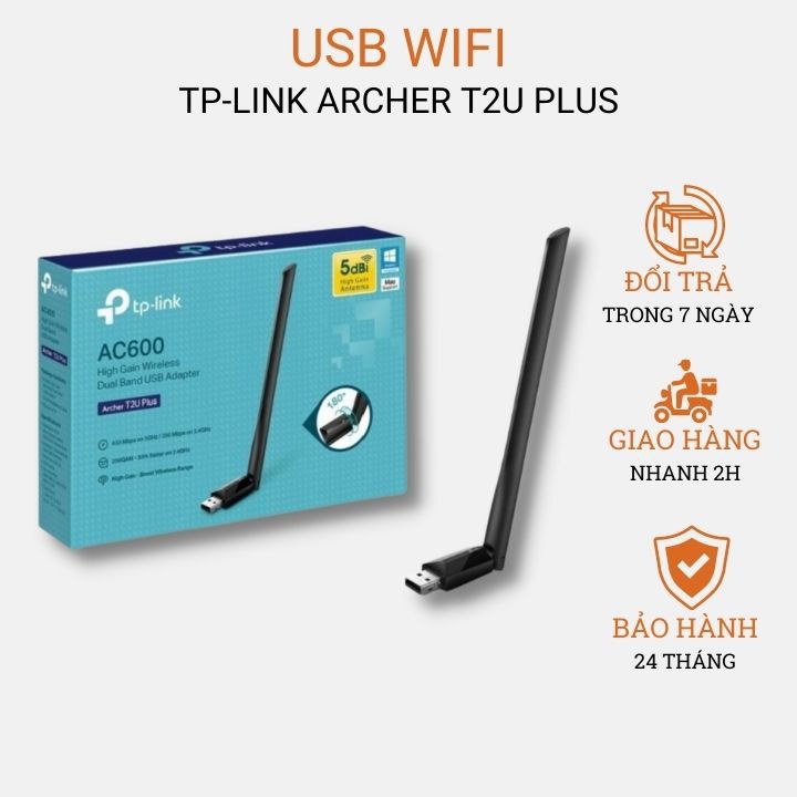 USB wifi TP Link มาตรฐาน AC600 Mbps อะแดปเตอร์ USB Archer T2U Plus ตัวรับสัญญาณ wifi แบบดูอัลแบนด์สํ