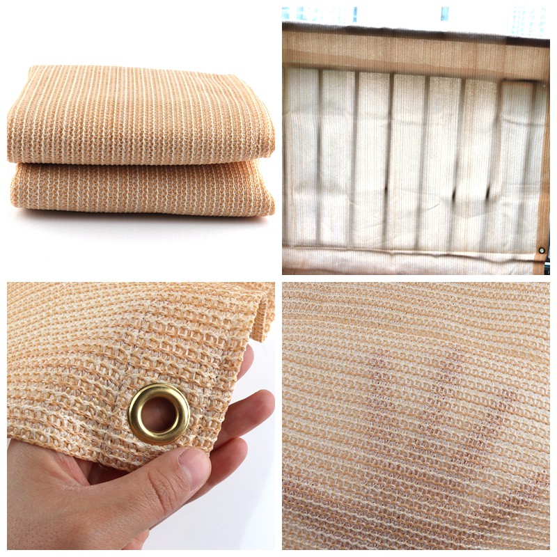 81% Light Yellow Sun Shade Net Awning Beige Sail 1.1x1m 1.1x1.5m 1.1x2m 1.1x3m 1.1x4m 1.4x2m 1.4x3m 