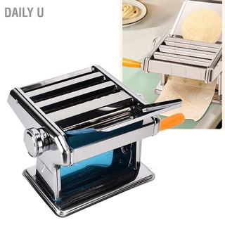 Daily U 3 Blade Noodle Maker Manual Pasta Machine Stainless Steel Dough Sheeter Pressing for Kitchen