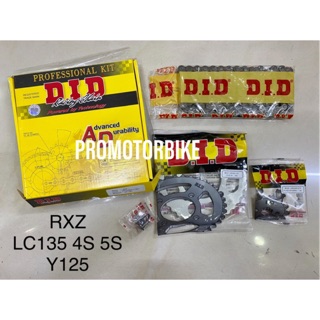 Did D.I.D SPROCKET SET AD PERFORMANCE พร้อมโซ่ RANTAI 428 สําหรับ YAMAHA LAGENDA110 RXZ Y125 LC135 4S 5S 15T 36T 37T 38T