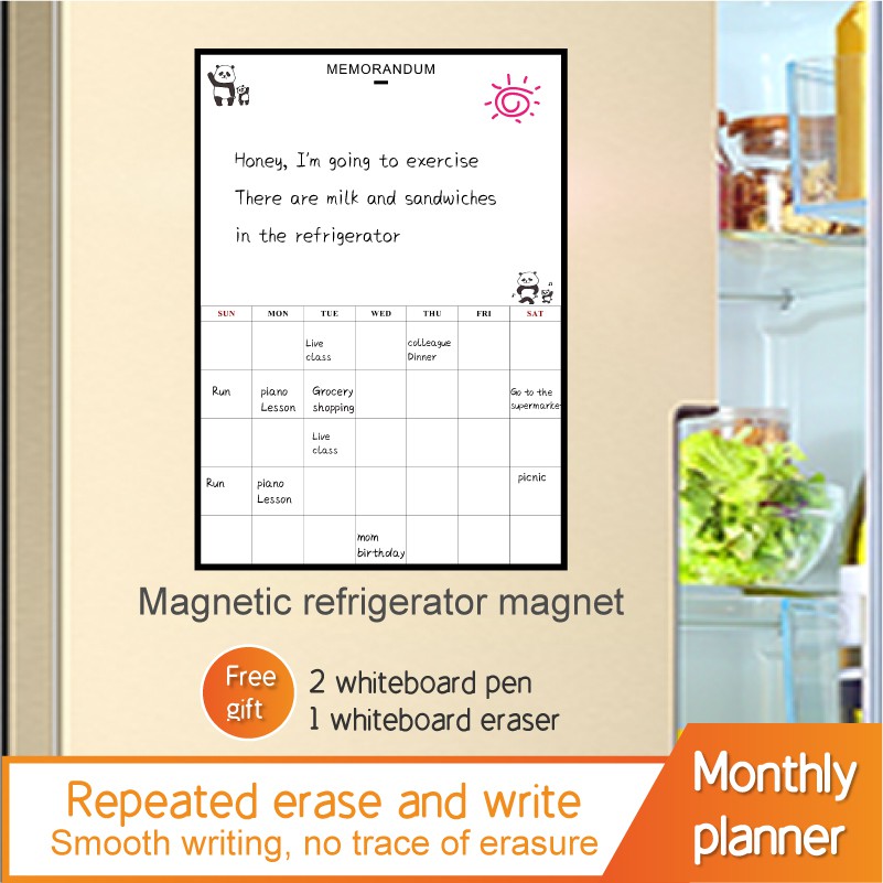 【WTB】Refrigerator Whiteboard Weekly Plan Form Monthly Plan Form Work ...