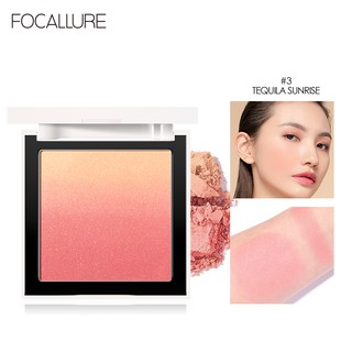 FOCALLURE บลัชออน แบบออมเบร ที่ปัดแก้มอัดแข็ง แบบไล่สี 4 สี