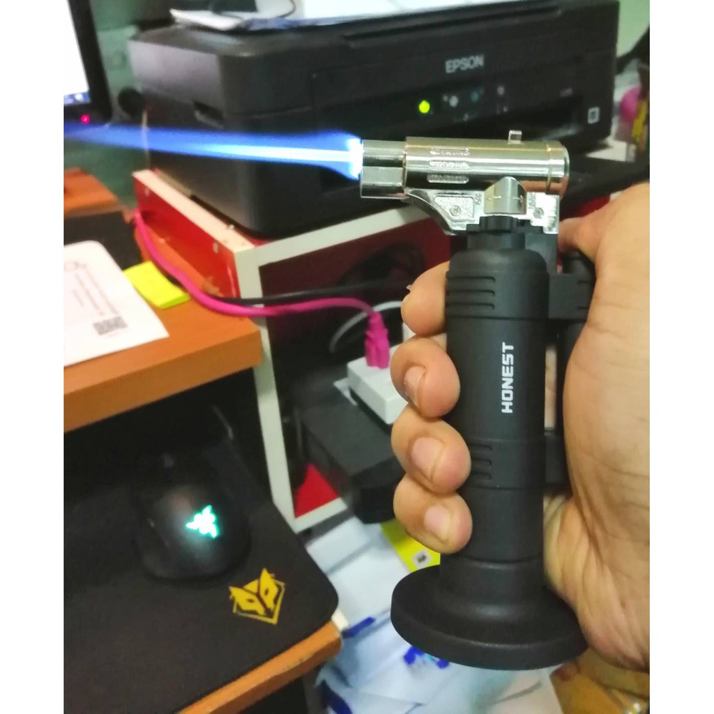 ไฟแช็ค Honest JET 500 หัวพ่นไฟเอนกประสงค์ แก็ส Butane ปรับเปลวไฟได้