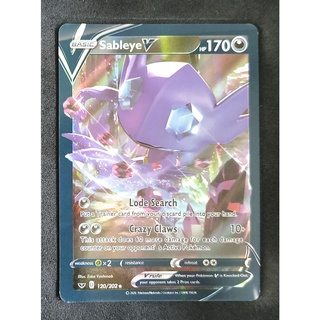 Sableye V Card ยามิรามิ 120/202 Pokemon Card Gold Flash Light (Glossy) ภาษาอังกฤษ