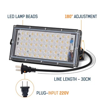 โคมไฟฟลัดไลท์ 50W  LED Flood Light รุ่น LED-Flood-Light 12V