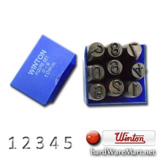 WINTON เหล็กตอกตัวเลข 0-9 2mm. metal stamping numbers ของแท้CHINA