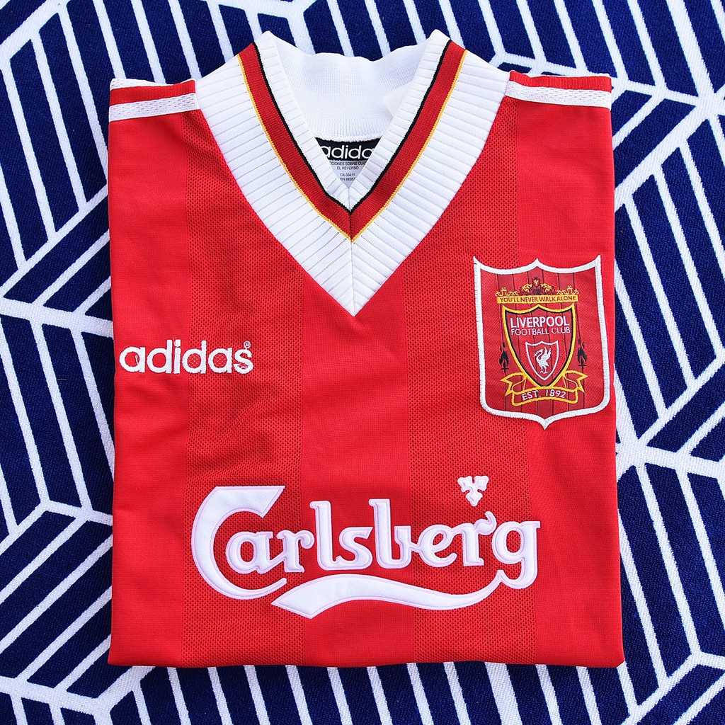 Liverpool แท้ เสื้อฟุตบอล 1995-96 adidas UK made sz L
