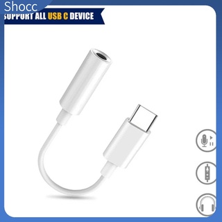 Shocc อะแดปเตอร์แจ็คหูฟัง Usb Type C เป็น 3.5 มม.