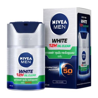 NIVEA นีเวีย เมน ไวท์ ออยล์ เคลียร์ เซรั่ม เอสพีเอฟ 50 45 มล.